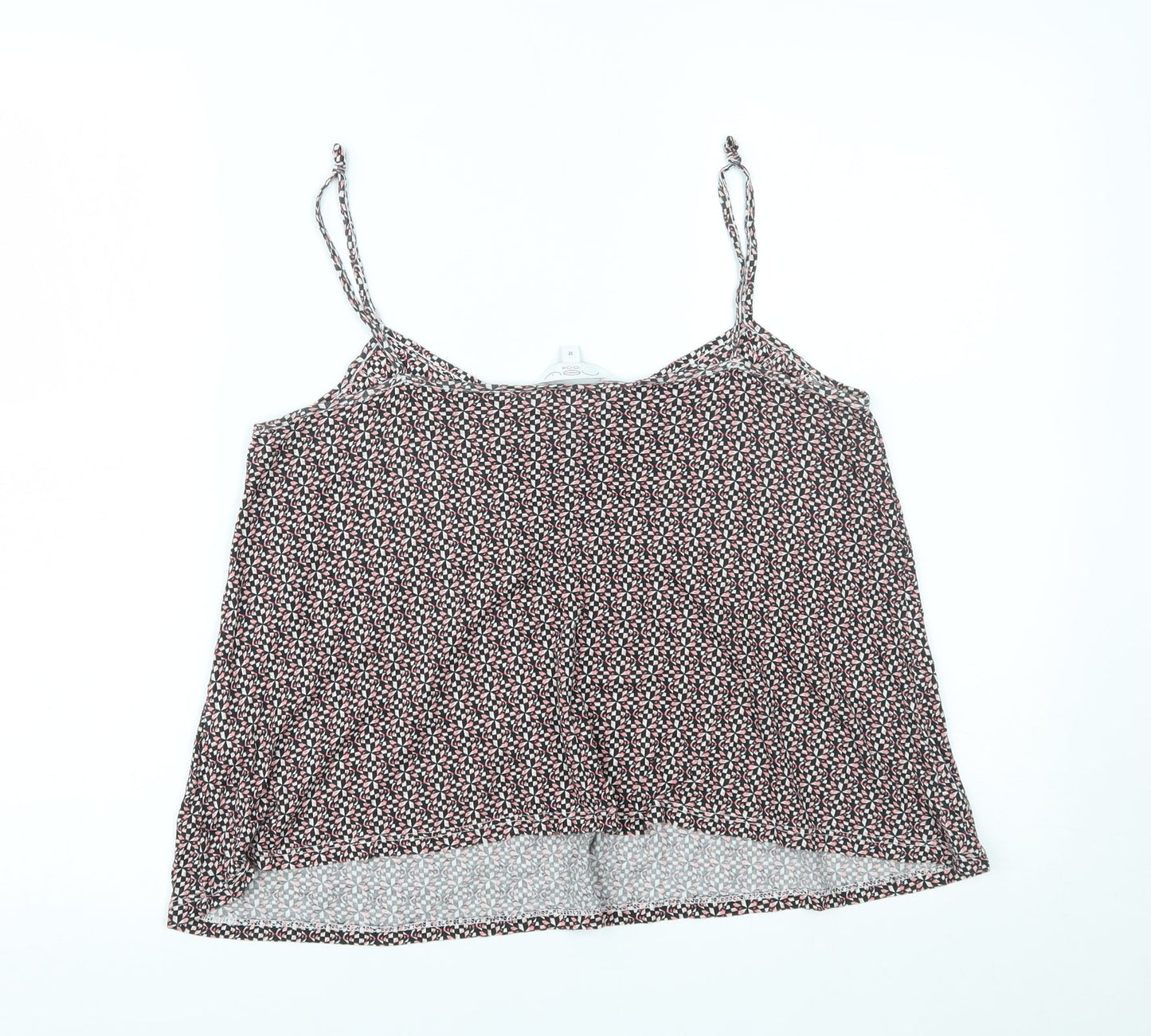 Womens UK Size 12 New Look Pink Cropped Tank