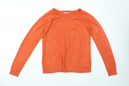 Womens UK Size 10 TU Orange Basic Blouse
