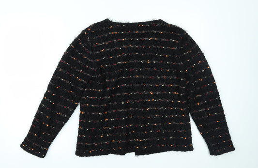 CHIANTI Womens Black Polka Dot  Cardigan Jumper Size M