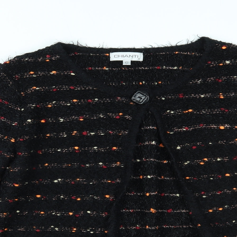 Womens UK Size M CHIANTI Black Cardigan Jumper