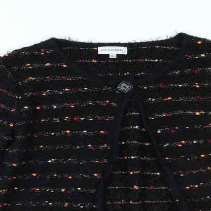 Womens UK Size M CHIANTI Black Cardigan Jumper