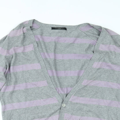 Womens UK Size XL Full Circle Grey Cardigan Jumper