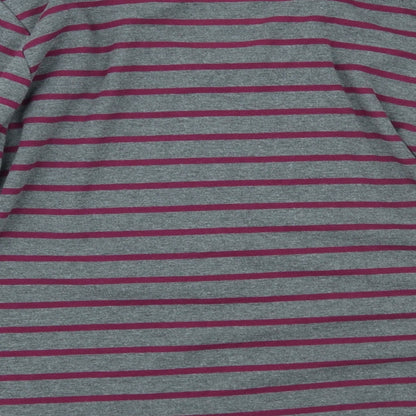 ALEXARA Womens Grey Striped  Basic Blouse Size 16