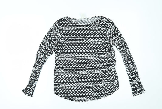 Womens UK Size S H&M Black Basic Blouse