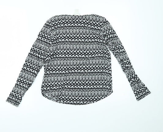 Womens UK Size S H&M Black Basic Blouse