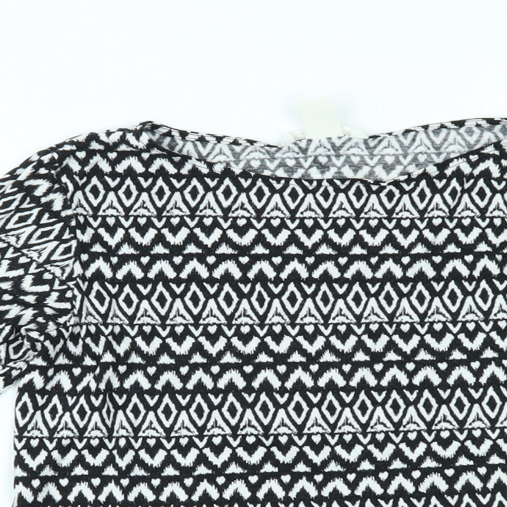 Womens UK Size S H&M Black Basic Blouse