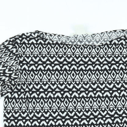 Womens UK Size S H&M Black Basic Blouse