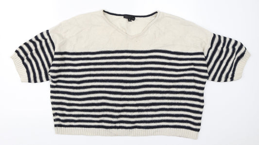 Womens UK Size 12 Topshop Beige Pullover Jumper