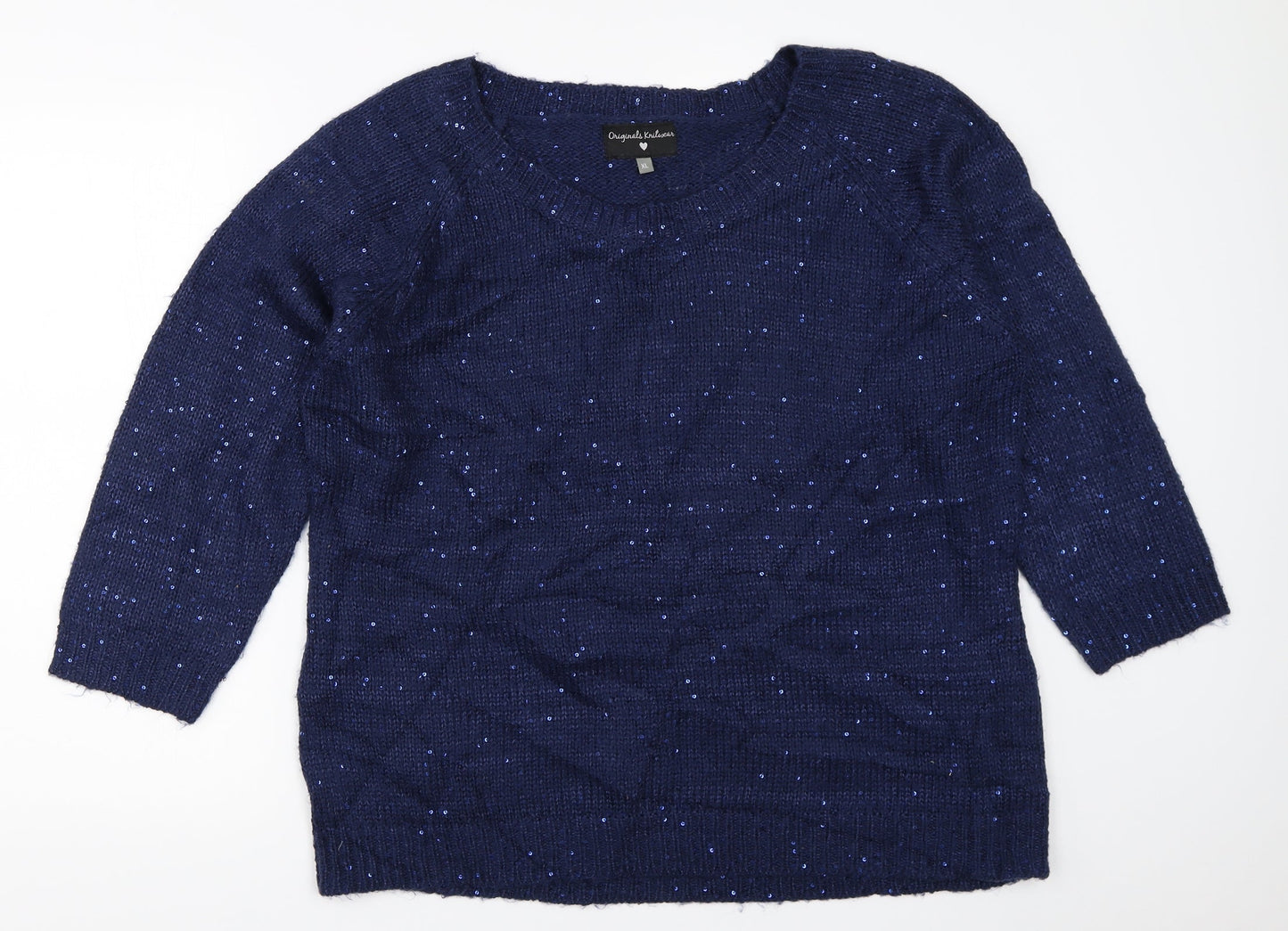 Womens UK Size XL Preworn Blue Pullover Jumper