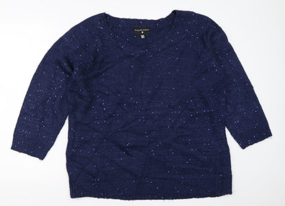 Womens UK Size XL Preworn Blue Pullover Jumper