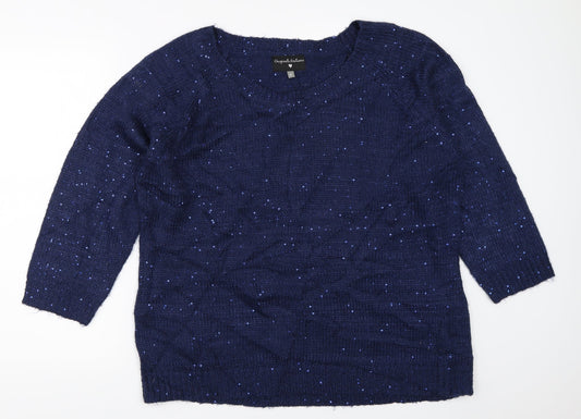 Womens UK Size XL Preworn Blue Pullover Jumper