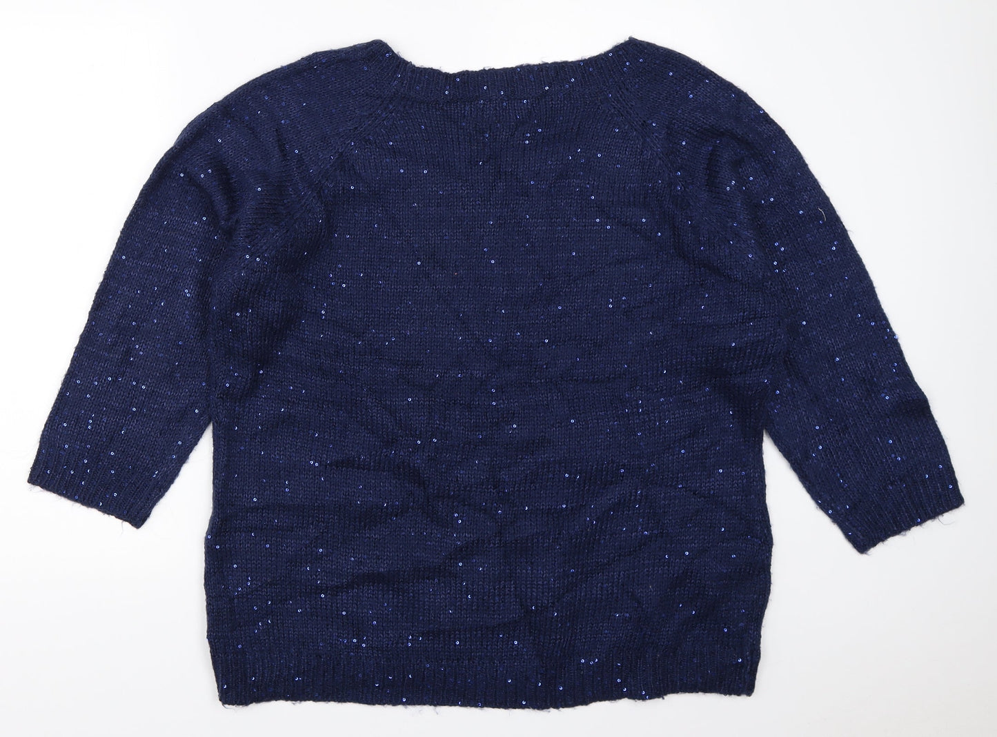 Womens UK Size XL Preworn Blue Pullover Jumper