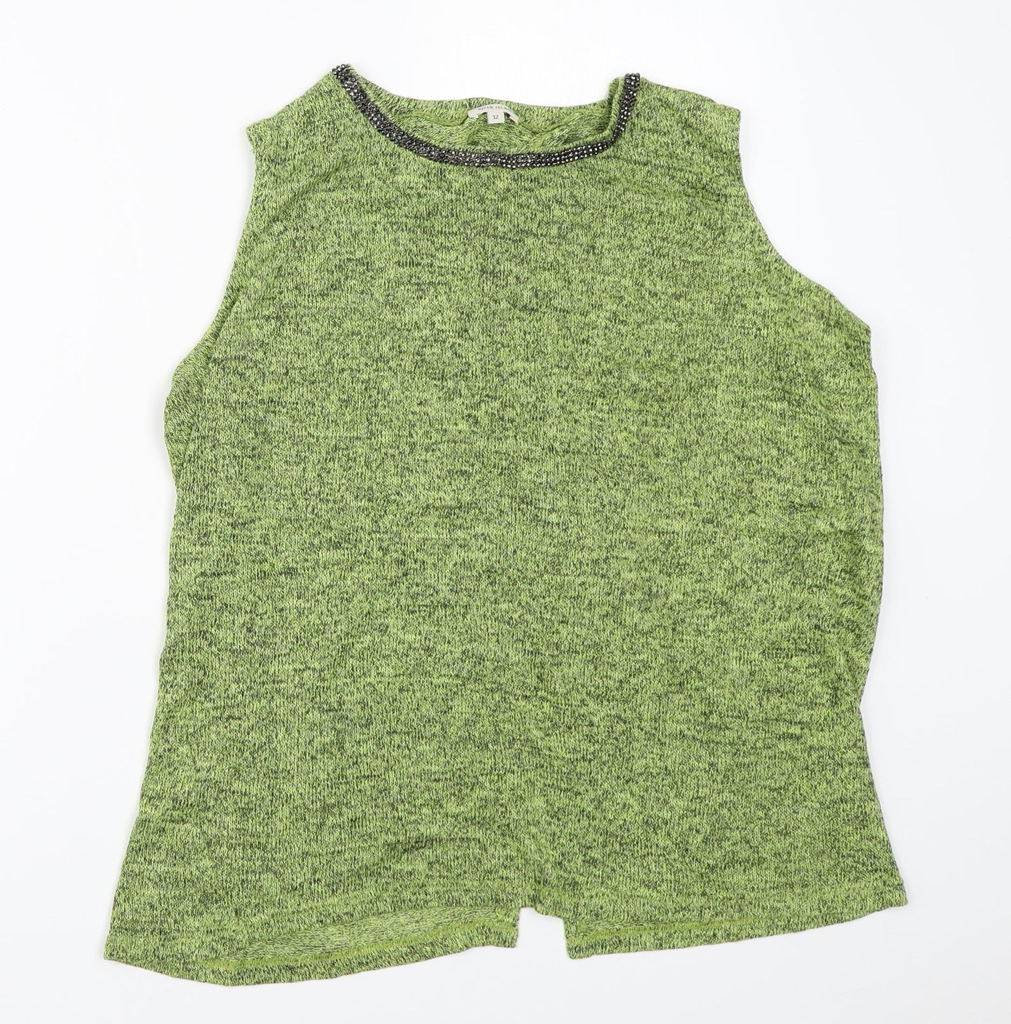 Womens UK Size 12 River Island Green Basic Blouse