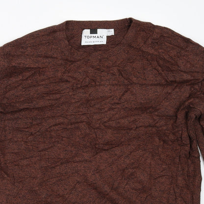Topman Mens Brown   Pullover Jumper Size M