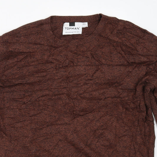 Topman Mens Brown   Pullover Jumper Size M