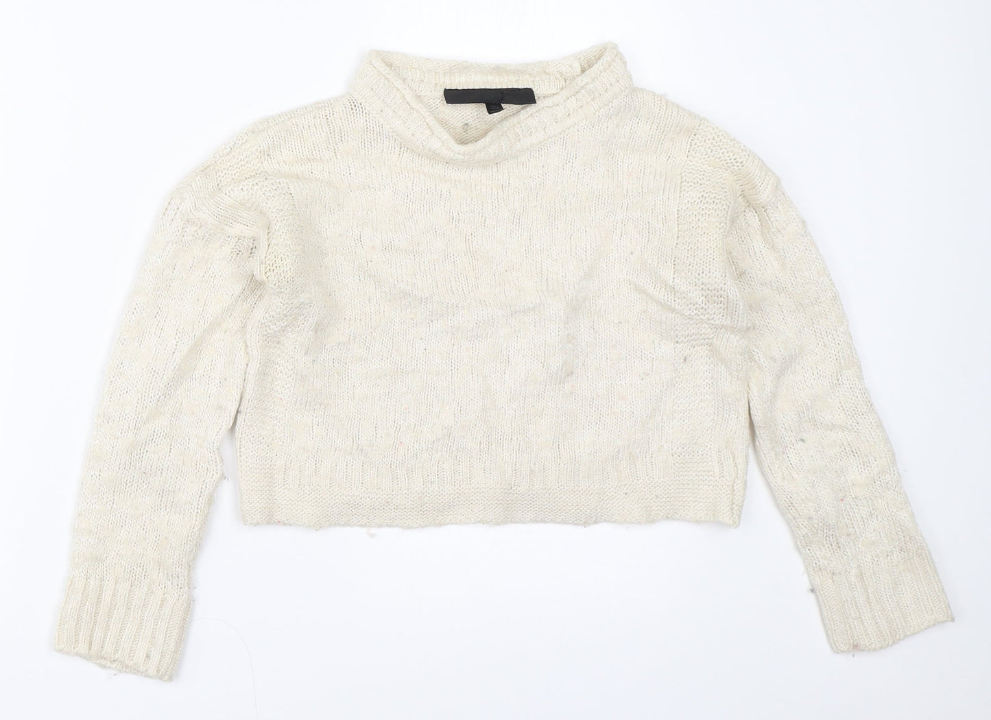 Womens UK Size 8 Topshop Ivory Pullover Jumper