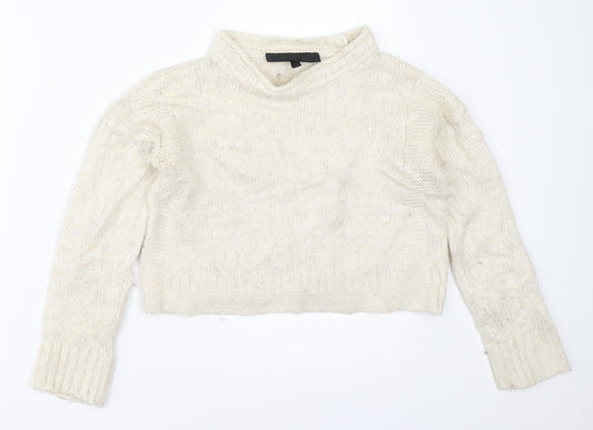 Womens UK Size 8 Topshop Ivory Pullover Jumper