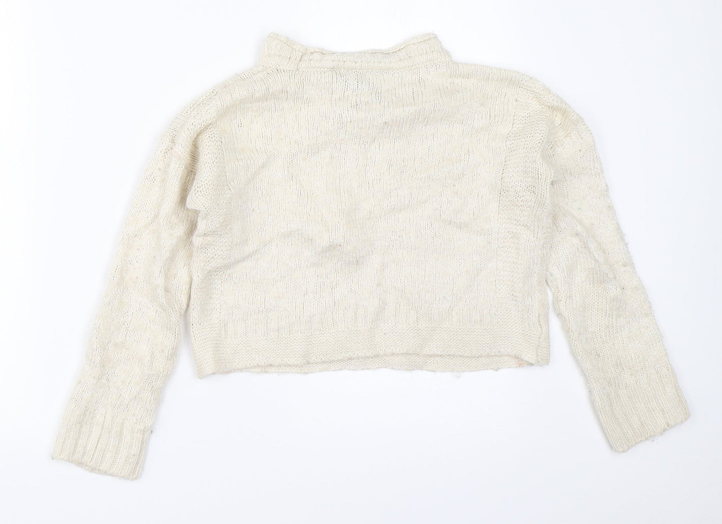 Womens UK Size 8 Topshop Ivory Pullover Jumper