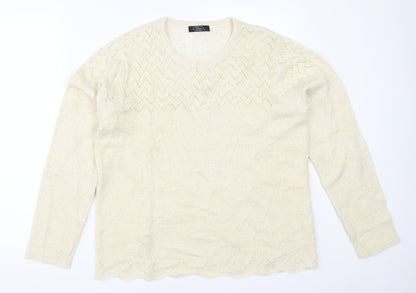 Womens UK Size M BM Ivory Pullover Jumper