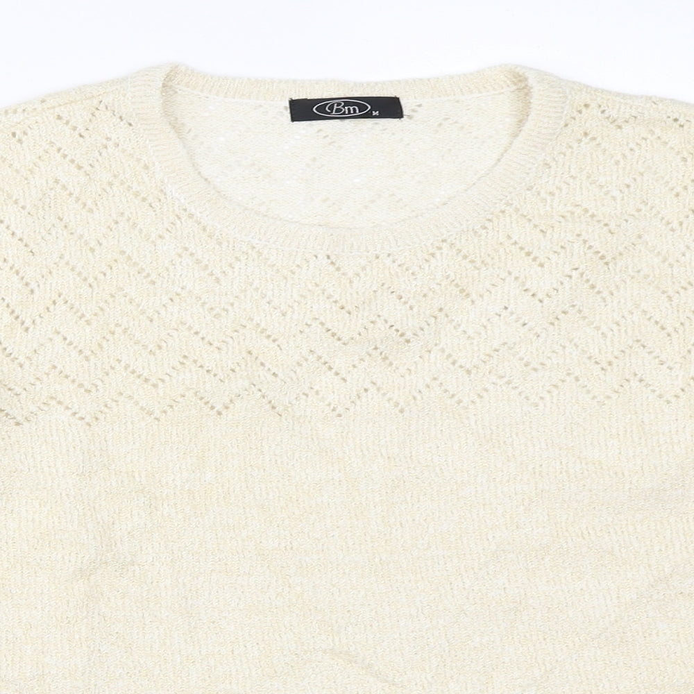 Womens UK Size M BM Ivory Pullover Jumper