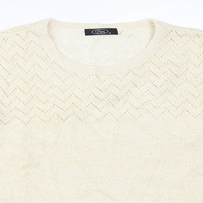 Womens UK Size M BM Ivory Pullover Jumper