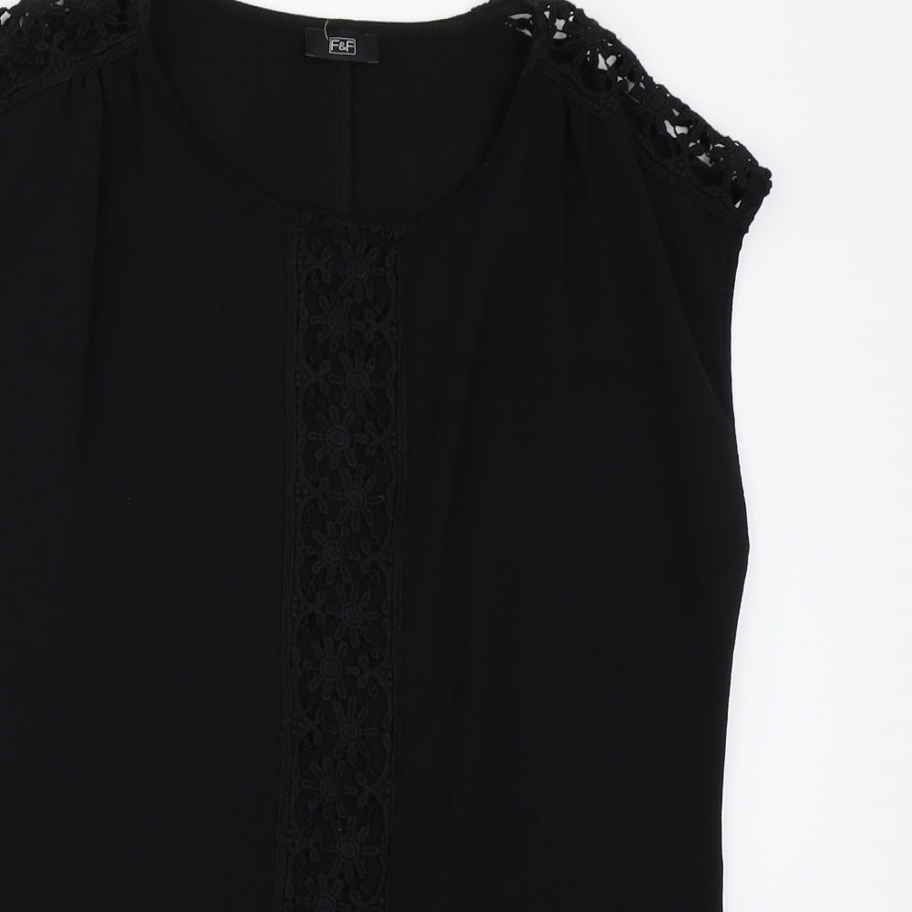 F&F Womens Black   Basic Blouse Size 10