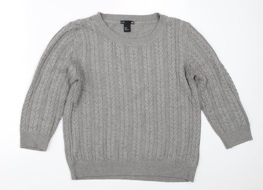 Womens UK Size M H&M Grey Pullover Jumper