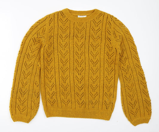 Papaya Womens Yellow   Pullover Jumper Size S