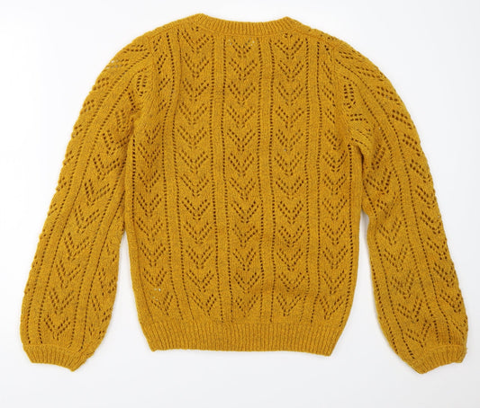 Papaya Womens Yellow   Pullover Jumper Size S