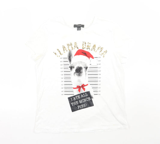 Primark Womens White   Basic T-Shirt Size S
