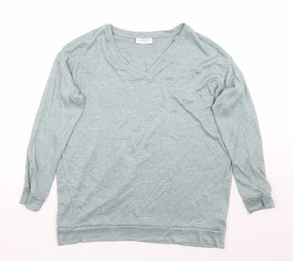 Womens UK Size 10 Papaya Green Pullover Jumper
