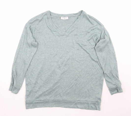 Womens UK Size 10 Papaya Green Pullover Jumper