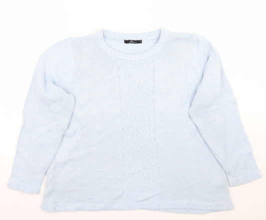 Womens UK Size XL BM Blue Pullover Jumper