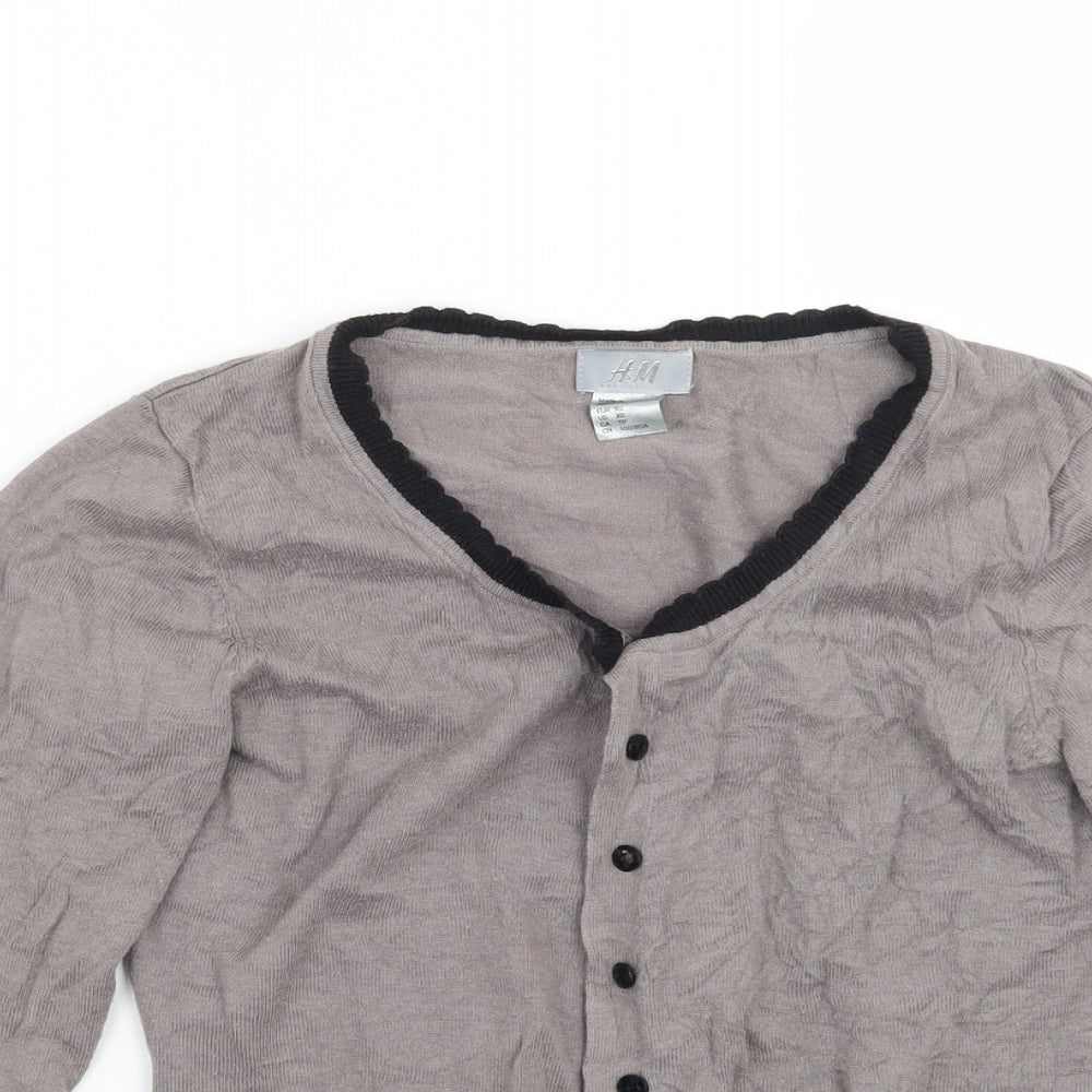 Womens UK Size  H&M Grey Cardigan Jumper
