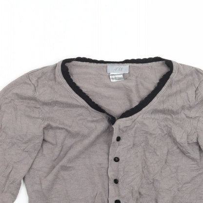 Womens UK Size  H&M Grey Cardigan Jumper