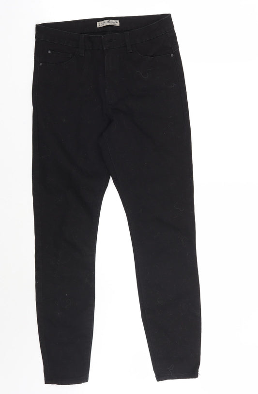 Denim & Co. Womens Black   Skinny Jeans Size 12 L28 in