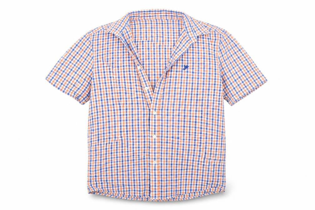 Mens UK Size M George Blue  Button-Up Short Sleeve Casual Shirt