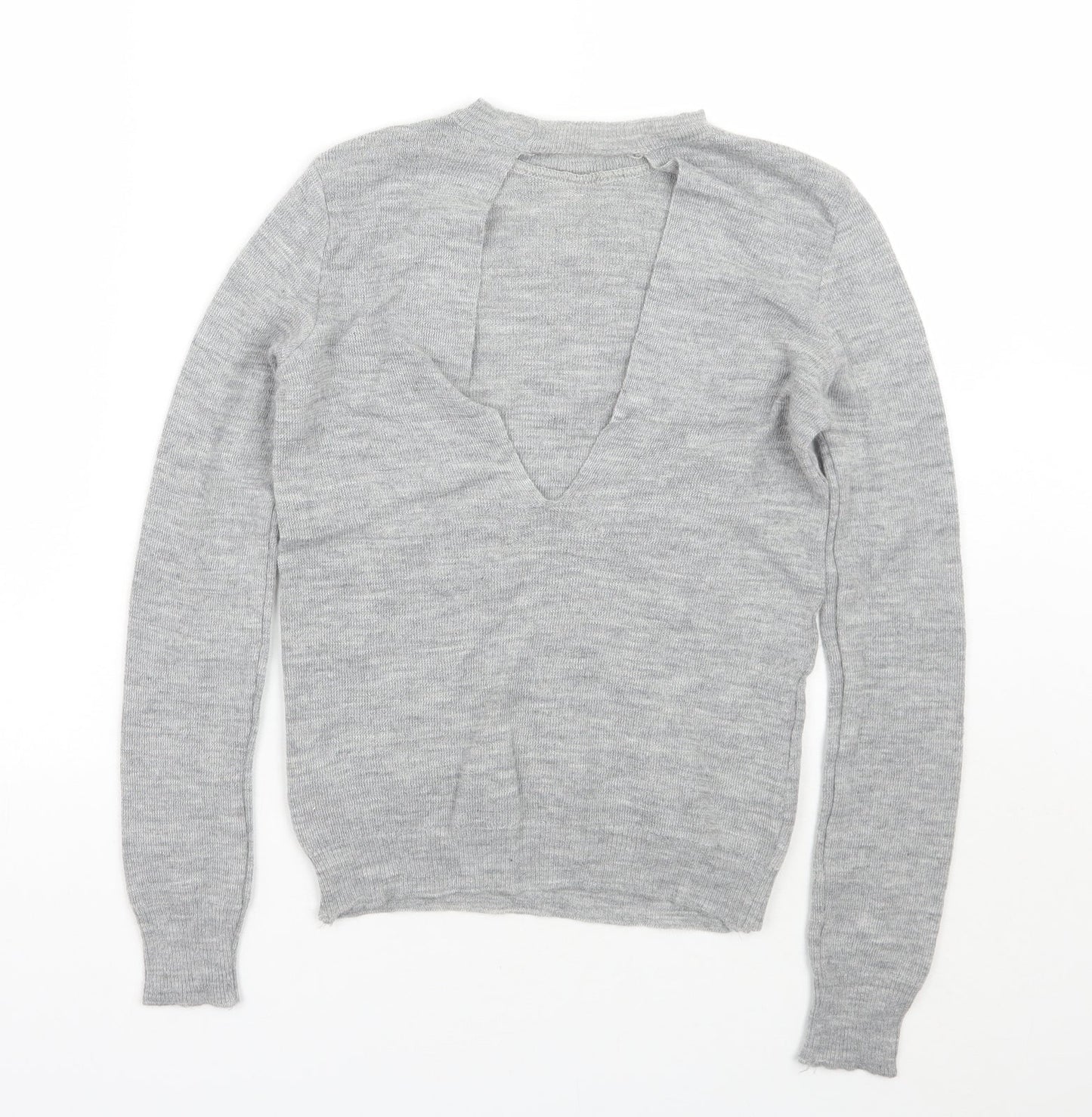 Womens UK Size S Zara Grey Pullover Jumper