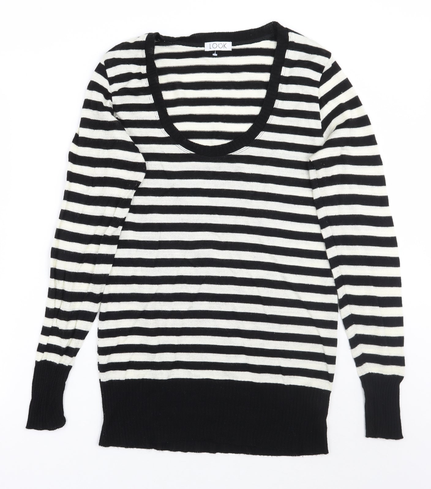 Womens UK Size 14 Look Black Pullover Jumper