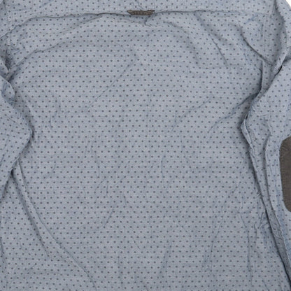 F&F Mens Blue Geometric   Button-Up Size XL