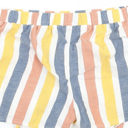 Primark Womens Yellow Striped  Bermuda Shorts Size XS
