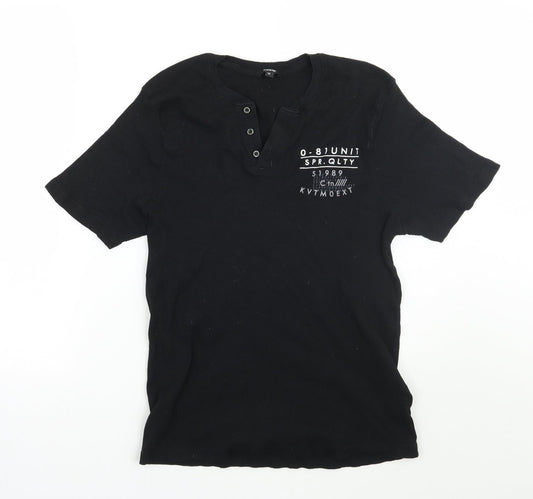 George Womens Black   Basic Polo Size M
