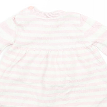 Debenhams Girls Pink Striped  A-Line  Size 0-3 Months