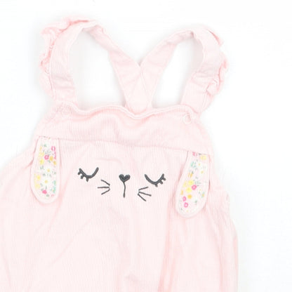 F&F Girls Pink Batik  Babygrow One-Piece Size 3-6 Months