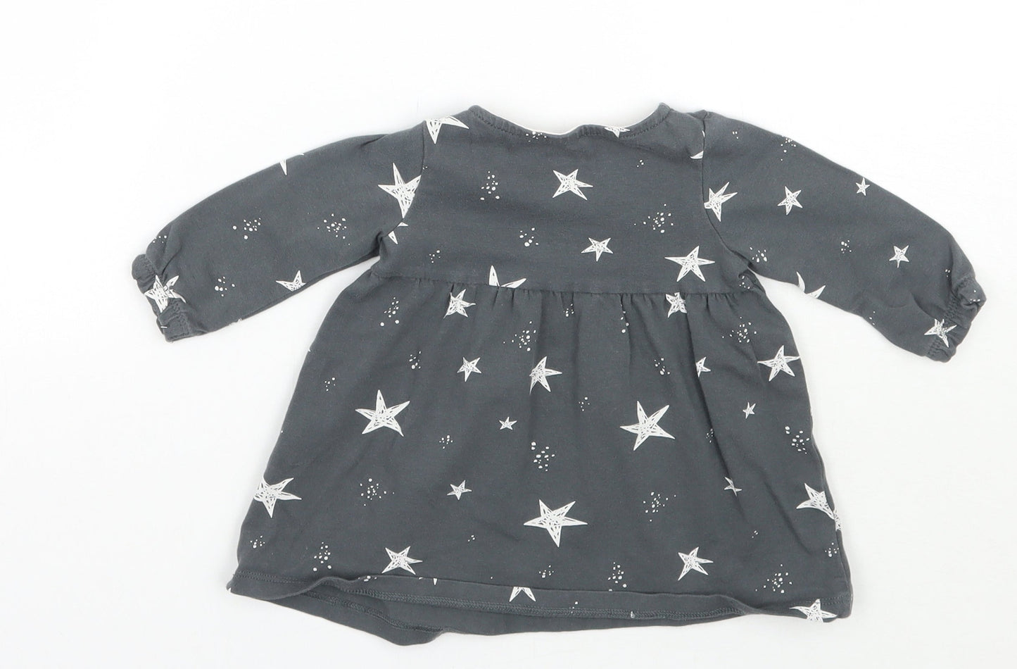 F&F Girls Grey Geometric  Basic T-Shirt Size 0-3 Months