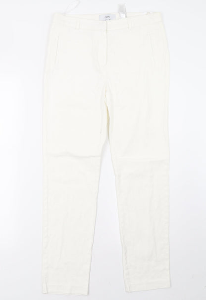 Womens UK Size 10 NEXT Regular Fit Sweatpants White Trousers