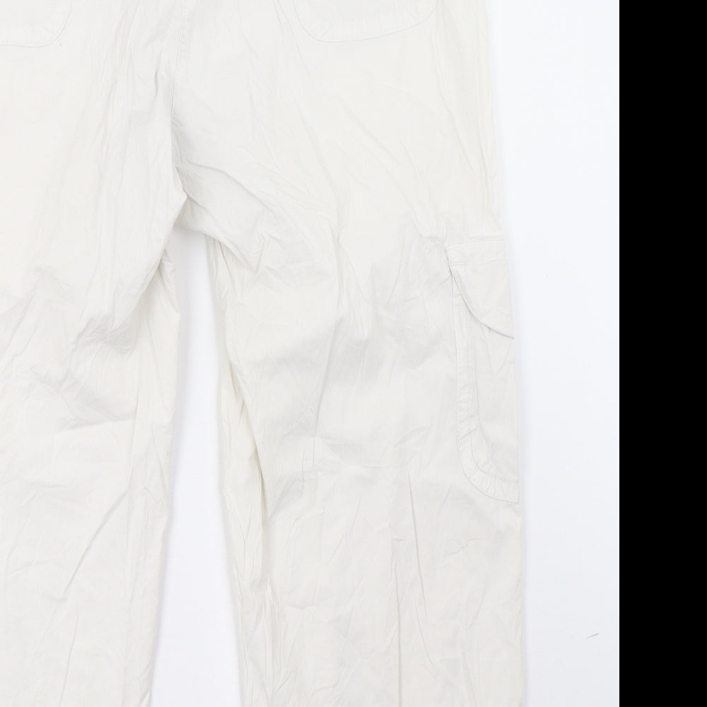 Womens UK Size 16 ZERRES Regular Fit Cropped White Trousers