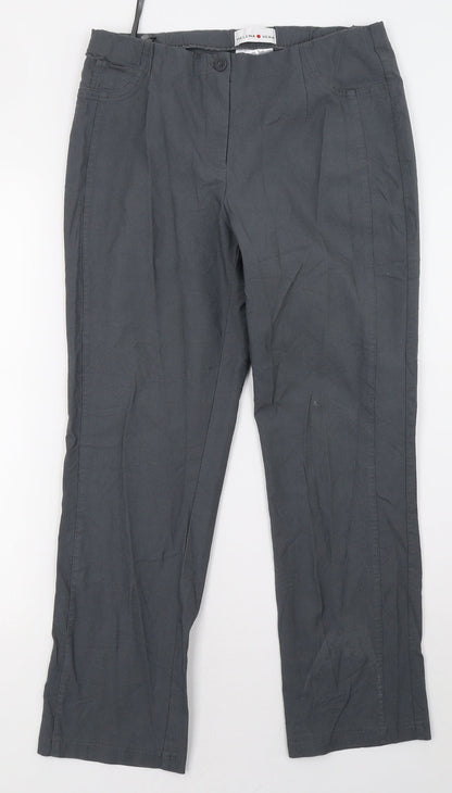 Helena Vera Womens Grey   Trousers  Size 10 L28 in