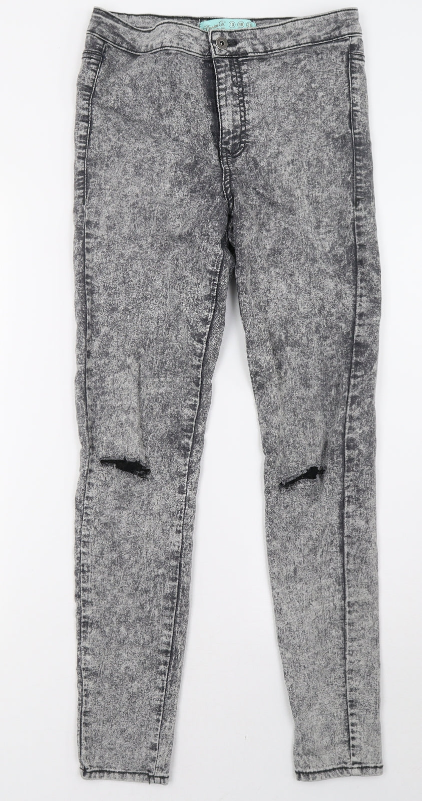 Primark Womens Grey  Denim Skinny Jeans Size 10 L30 in