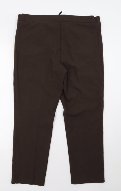 Vilona Womens Brown   Trousers  Size 12 L28 in